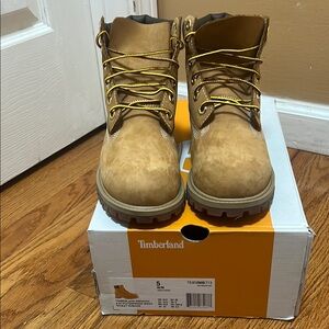 Timberland Tan Nubuck Leather Boots Ankle-Height